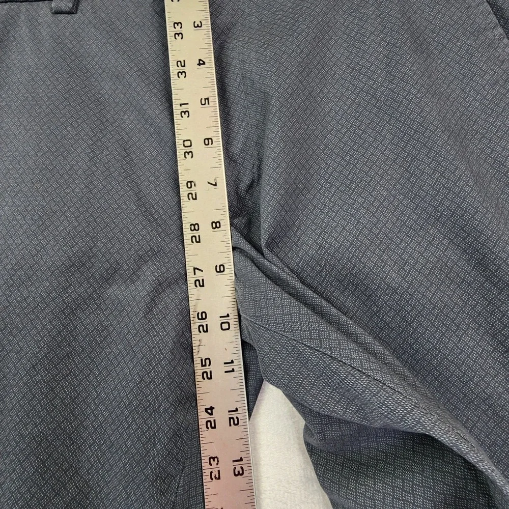 Banana Republic 32x34 Blue Fulton Skinny Chino Geo Print Stretch Pants Mens Slim